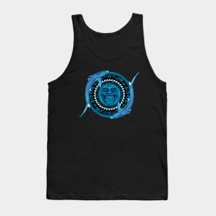 Blue shark tiki Tank Top